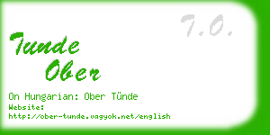 tunde ober business card